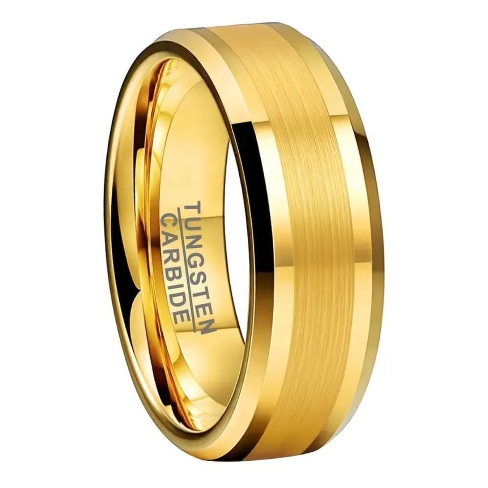Tungsten Carbide Gold Finish Ring